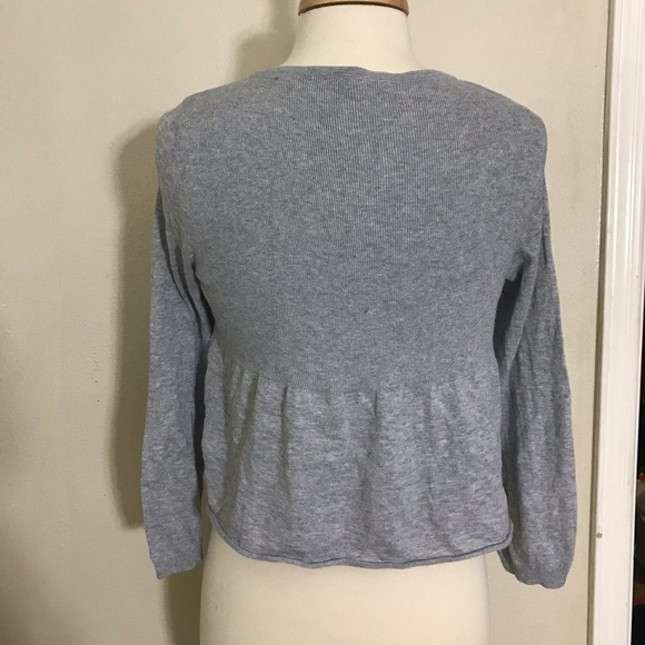 Knitted & knitted gray  top high low top Sz M - Picture 4 of 6
